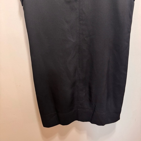 Theory Black Sorcha Silk Shift Dress Size 8 - Picture 7 of 11